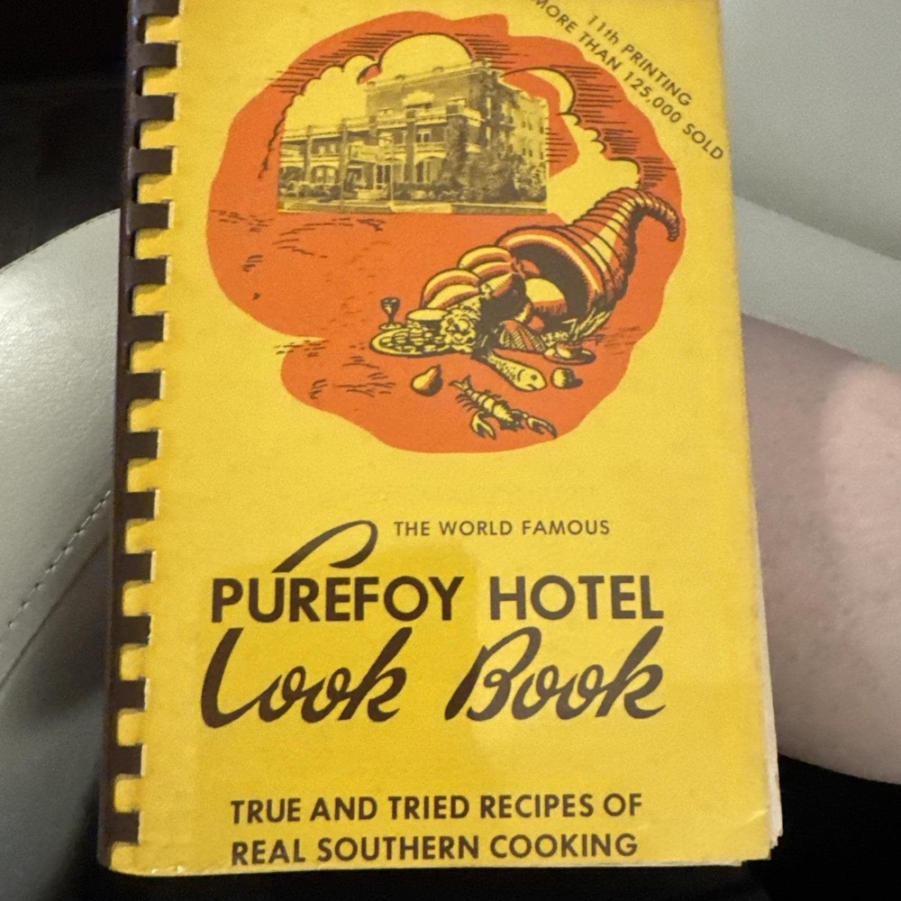 Vtg Purefoy Hotel CookBook 1976 Spiral Real Southern Cooking Talledega, Alabama